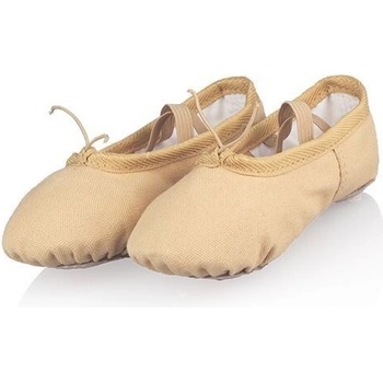 Plátěné měkké baletní taneční piškoty béžová