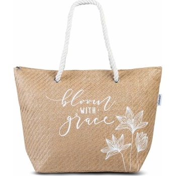 Plážová taška z papírového lýka Fabrizio Summer 55213 hnědá