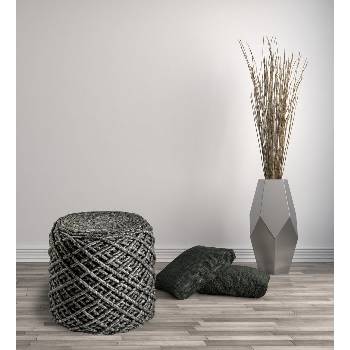 Pletený puf Pouf Royal 888 graphite Varianta: Pletený puf Pouf Royal 888 graphite
