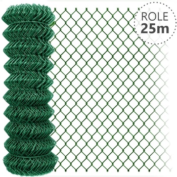 Pletivo Zn+ poplastované IDEAL 1,5/2,5/zelené/role 25m bez zapleteného napínacího drátu, výška dle výběru od 800 do 2000 mm výška v mm: 1800 mm