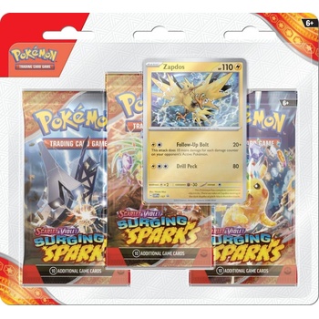 Pokémon TCG Surging Sparks 3 Pack Blister booster Zapdos