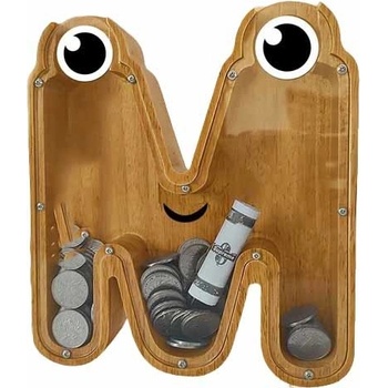 Pokladnička drevená Písmenko M