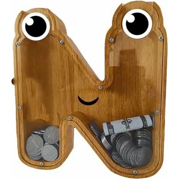 Pokladnička drevená Písmenko N