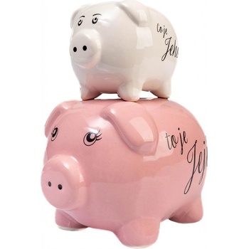 * Pokladnička prasátko 2 prasátka SVATEBNÍ jeho a její