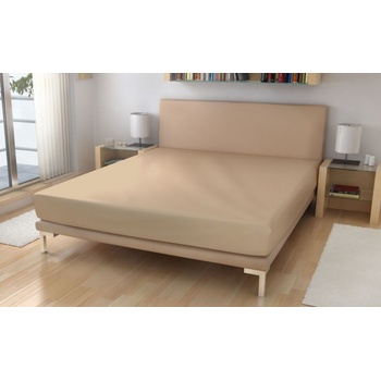 Polášek Nepropustné napínací jersey Prostěradlo bílá káva Bavlna polyuretanový zátěr 90x200