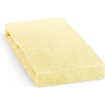 Polášek světle žluté froté prostěradlo 180x220