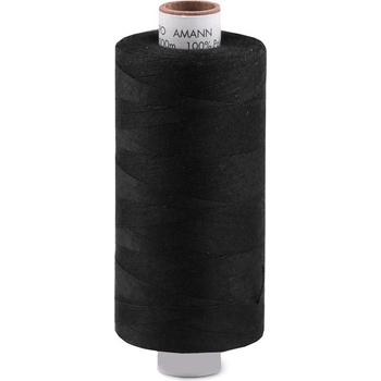 Polyesterová nit Amann Aspo 120, Černá 4000, 1000 m