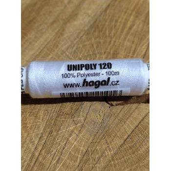 Polyesterové nitě Unipoly návin 100 m Bílá
