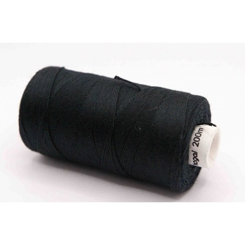 Polyesterové riflové nitě v návinu 200 m - černá