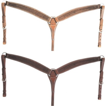 Pool's *W* Poprsník westernový Deluxe zdobený Basket tm.hnědý