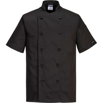 Portwest C734BKR Kent Chefs s krátkým rukávem černý L