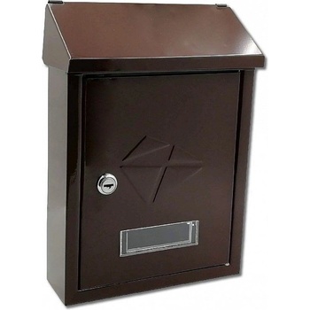 Poštovní schránka Erik zadní vhoz 210x300x60 Hnědá