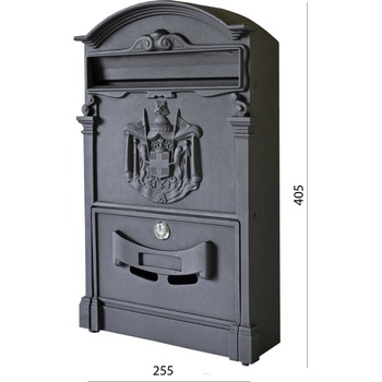 Poštovní schránka H 405 x L 255 x W 90 mm