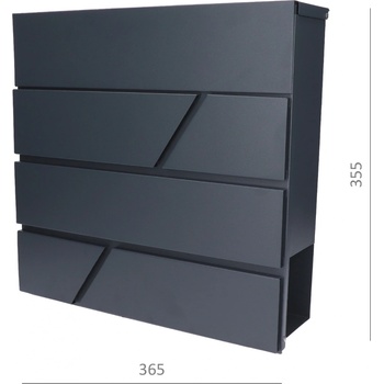 Poštovní schránka, max. A4, barva: RAL 7016