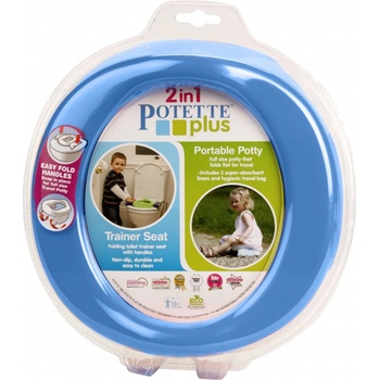 Potette Plus 2v1 cestovní nočník redukce na WC světle modrý