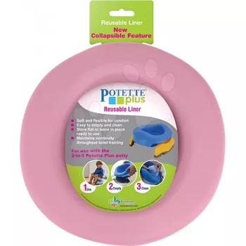 Potette Plus Gumová vložka do cestovního nočníku růžová