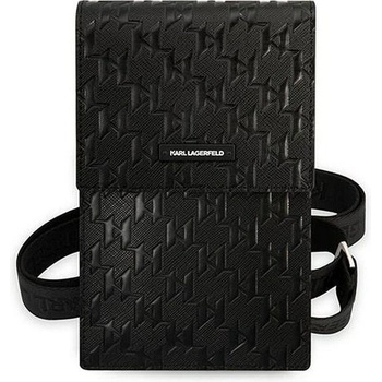 Pouzdro Karl Lagerfeld Monogram Wallet Phone Bag černé