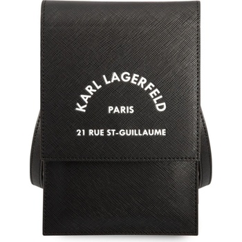 Pouzdro Taška Karl Lagerfeld Saffiano Rue Saint Guillaume Wallet Phone Bag, černé