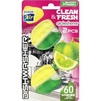 Power Air Vůně do myčky Clean & Fresh Lemon 2 ks