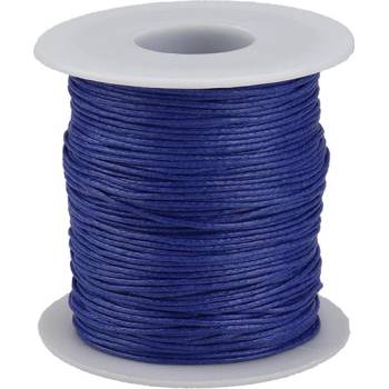Pro Háčkování Bavlněná voskovaná šňůrka modrá 5 m