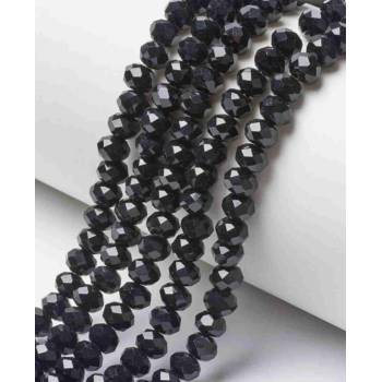 Pro Háčkování Broušený korálek slavík 8 x 6 mm 30 ks černý