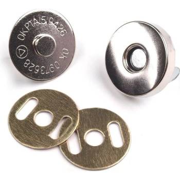 Pro Háčkování Magnetické zapínání nikl, průměr 18 mm, 5 ks