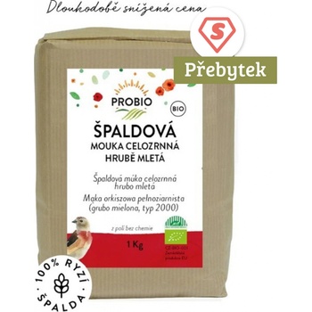 PROBIO Mouka špaldová celozrnná hrubě mletá 1 kg
