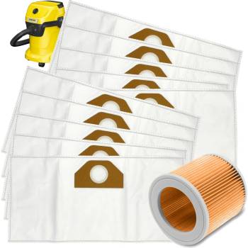 Profi&Home 1Karcher WD3 WD2 PLUS KWD3 SE4001 V17 V15 V12 sáčky a filtr 10 ks