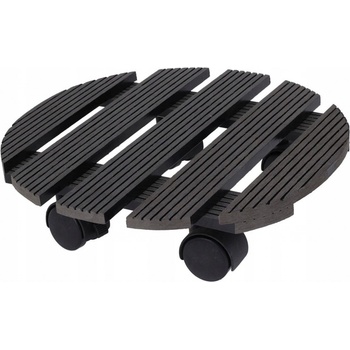 PROGARDEN Podstavec pod květináč s kolečky 29 cm šedý KO-X64000040