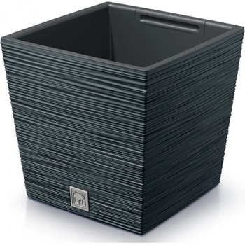 Prosperplast Květináč FURU SQUARE LOW 24 cm antracit