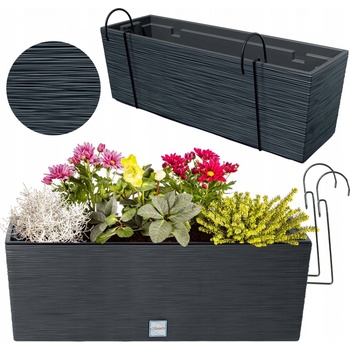 Prosperplast Květináč plast šedý 58 x 18 x 19,5 cm