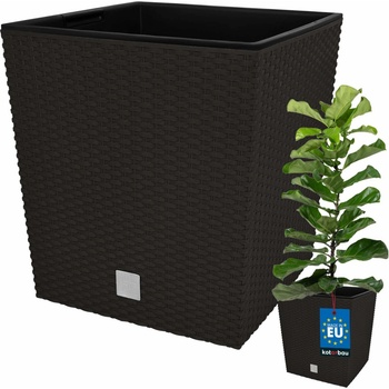 Prosperplast Květináč ratanový Rato low 32x32 cm hnědý