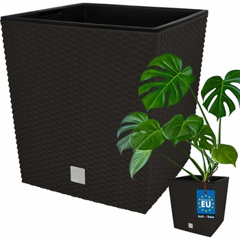Prosperplast Květináč Rato low 40 x 40 x 40,8 cm tm.hnědý
