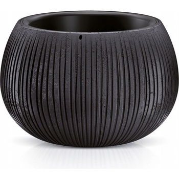 Prosperplast Květináč s vkladem BETON BOWL 23,8 cm černý