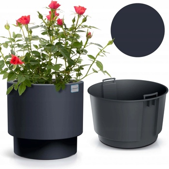 Prosperplast Květináč s vkladem HEOS 46,8 cm antracit