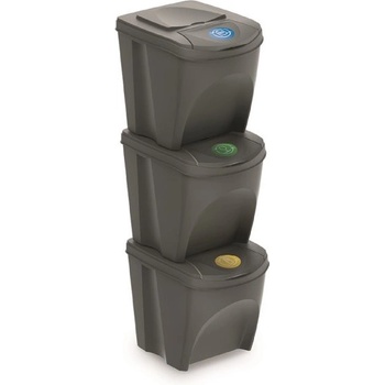 Prosperplast SORTIBOX 3 x 25 l šedý kámen