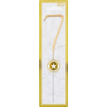 Prskavka číslice 7 zlatá 6,5 cm