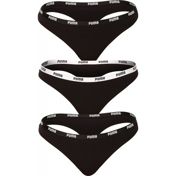 Puma 3PACK dámská tanga 503008001 200 černá