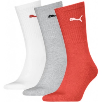 Puma Crew Sock 3 Pack M 88035533 red grey