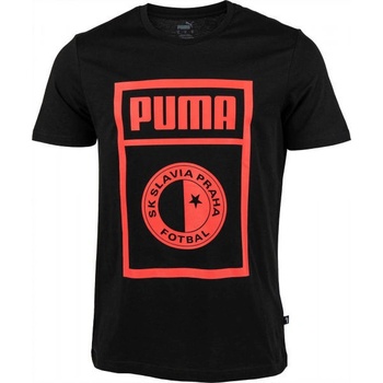 Puma SLAVIA PRAGUE GRAPHIC TEE Pánské triko černá