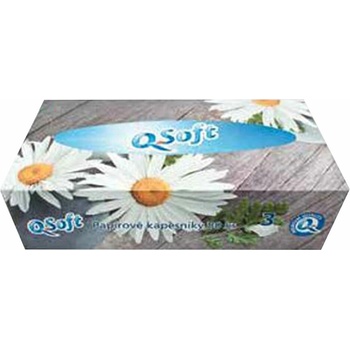 Q soft papírové kapesníčky kopretina 3-vrstvé 80 ks