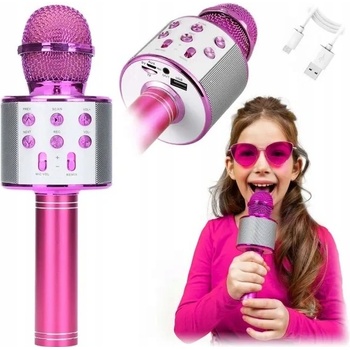 R2INVEST WS 858 BEZDRÁTOVÝ MIKROFON KARAOKE růžový