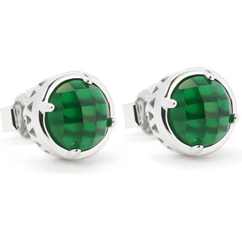 Rafity stříbrné se smaragdem E0043PZ-09