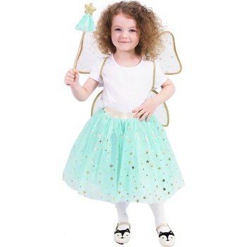 Rappa tutu sukně zelená víla s hůlkou a křídly