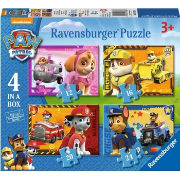 Ravensburger 070336 PAW psí patrola 4v1 12,16,20,24 dílků
