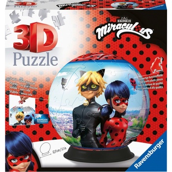 Ravensburger 3D puzzleball Kouzelná Beruška a Černý kocour 72 ks