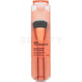 Real Techniques Face Glow Round Base Brush kosmetický štětec na podkladovou bázi korálová
