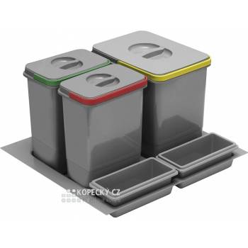 REJS PRAKTIKO 60/30/3 do zásuvky 15 l + 2 x 7 l šedý