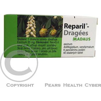 REPARIL- DRAGÉES POR 20MG TBL ENT 40