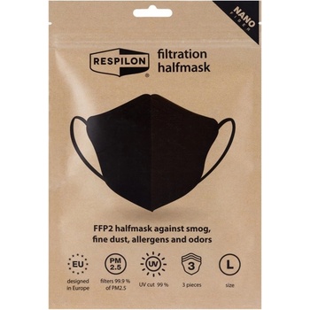 Respilon RespiPro Carbon FFP2 antivirový Nano respirátor L 3 ks